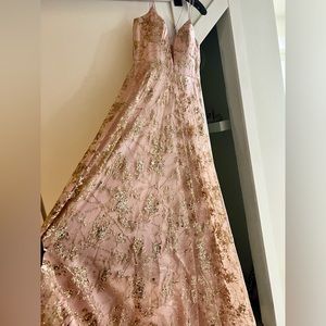 Eureka Dusty Pink Gold Formal Dress